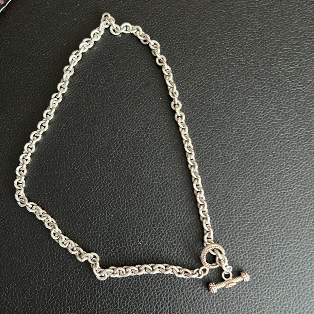 Judith Ripka Rolo Link Necklace with Toggle - Picture 4 of 5